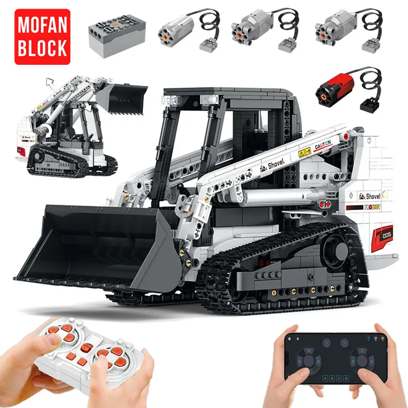 City APP Remote Control Engineering Vehicles Bobcat Loader Building Blocks MOC Construction RC Car Bricks Kids Toys Boys Gifts
City APP Remote Control Engineering Vehicles Bobcat Loader Building Blocks MOC Construction RC Car Bricks Kids Toys Boys Gifts