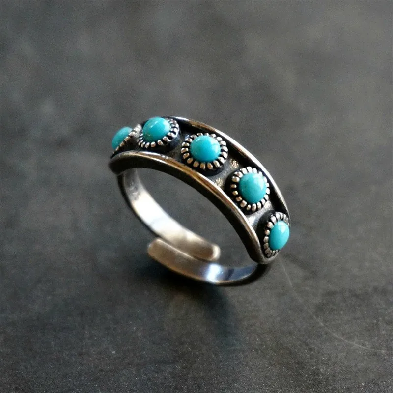 Simple Personality Design Inlaid Natural Stone Bead Rings Retro Ethnic Style Female Metal Open Rings Anniversary Gift Jewelry
Simple Personality Design Inlaid Natural Stone Bead Rings Retro Ethnic Style Female Metal Open Rings Anniversary Gift Jewelry