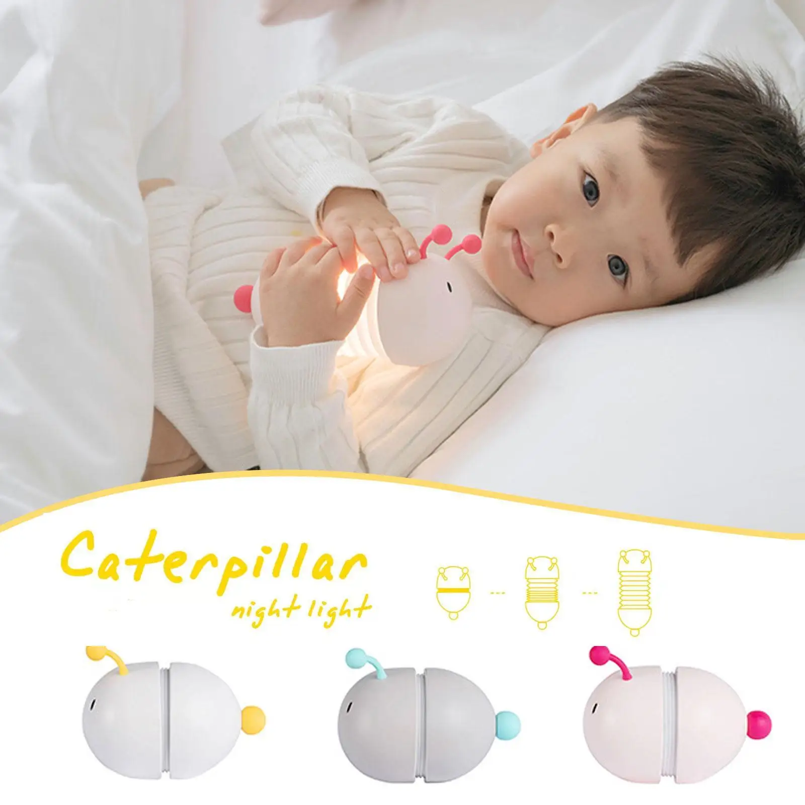 Cute Bee Night Light For Kids Kawaii Silicone Animal Folding Baby Lamp Nursery Bedroom Portable Rechargeable Bedside Night Lamp
Cute Bee Night Light For Kids Kawaii Silicone Animal Folding Baby Lamp Nursery Bedroom Portable Rechargeable Bedside Night Lamp