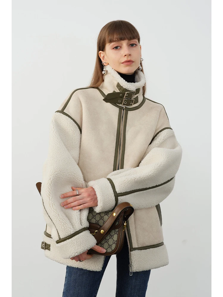 2022 Winter Vintage Women Oversize Woolen Coat Lambs Wool Teddy Patchwork Jacket Zipper Vintage Warm Design Thick Plush Trendy
2022 Winter Vintage Women Oversize Woolen Coat Lambs Wool Teddy Patchwork Jacket Zipper Vintage Warm Design Thick Plush Trendy