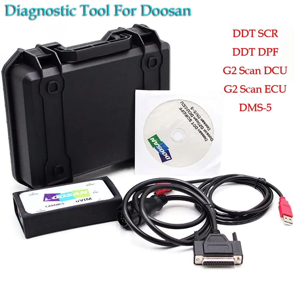 

V2022/V2016 For Doosan Excavator Inspection Diagnostic Tool DDT SCR DPF G2 Scan DCU ECU DMS-5