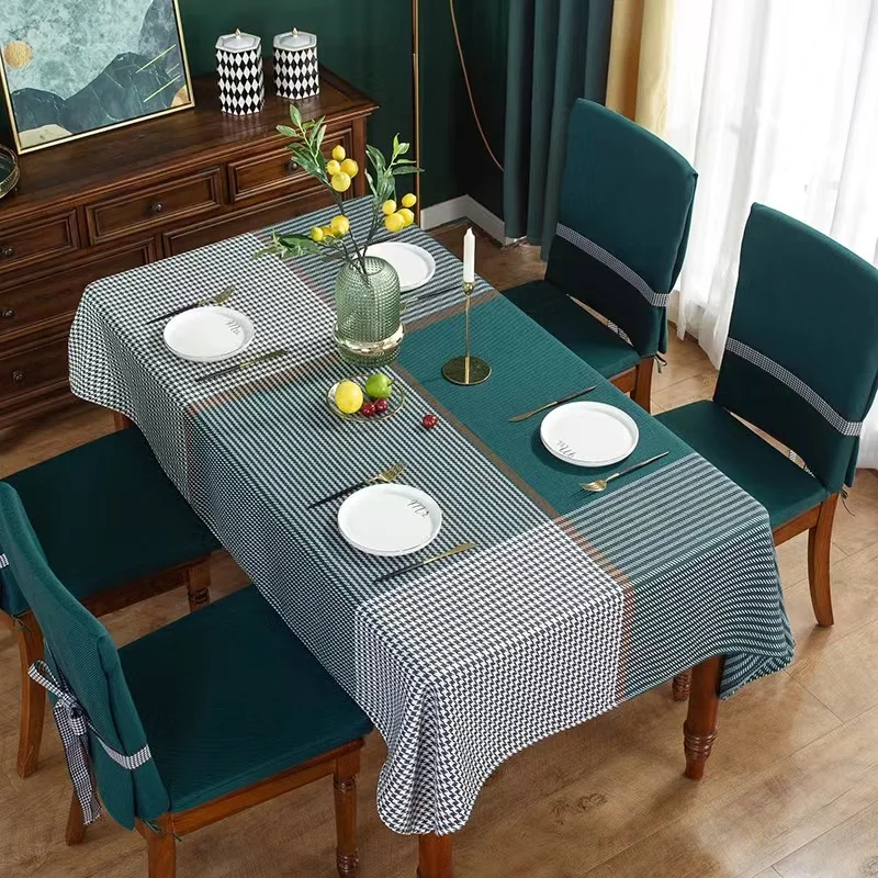 Home Tablecloth Oil-Proof Tablecloth Anti-Scald Houndstooth Imitation Cotton And Linen Thickened Rectangle Restaurant Decoration
Home Tablecloth Oil-Proof Tablecloth Anti-Scald Houndstooth Imitation Cotton And Linen Thickened Rectangle Restaurant Decoration