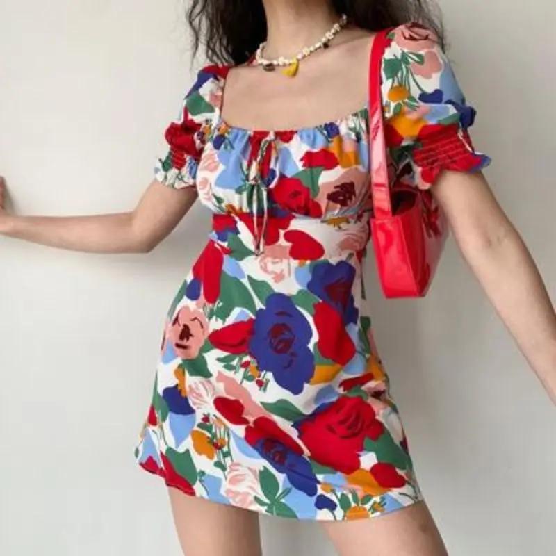 Women's French Print Elegant Sexy Mini Dress Clothes Puff Sleeve Holiday Beach Skirt Clothing Super Short Club Party Dresses
Women's French Print Elegant Sexy Mini Dress Clothes Puff Sleeve Holiday Beach Skirt Clothing Super Short Club Party Dresses