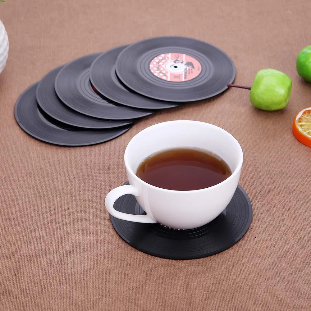 6pcs/set Round Anti-slip Heat Resistant CD Vinyl Record Coasters Placemat Heat-resistant Environmental Plastic Pads Table Mats
6pcs/set Round Anti-slip Heat Resistant CD Vinyl Record Coasters Placemat Heat-resistant Environmental Plastic Pads Table Mats