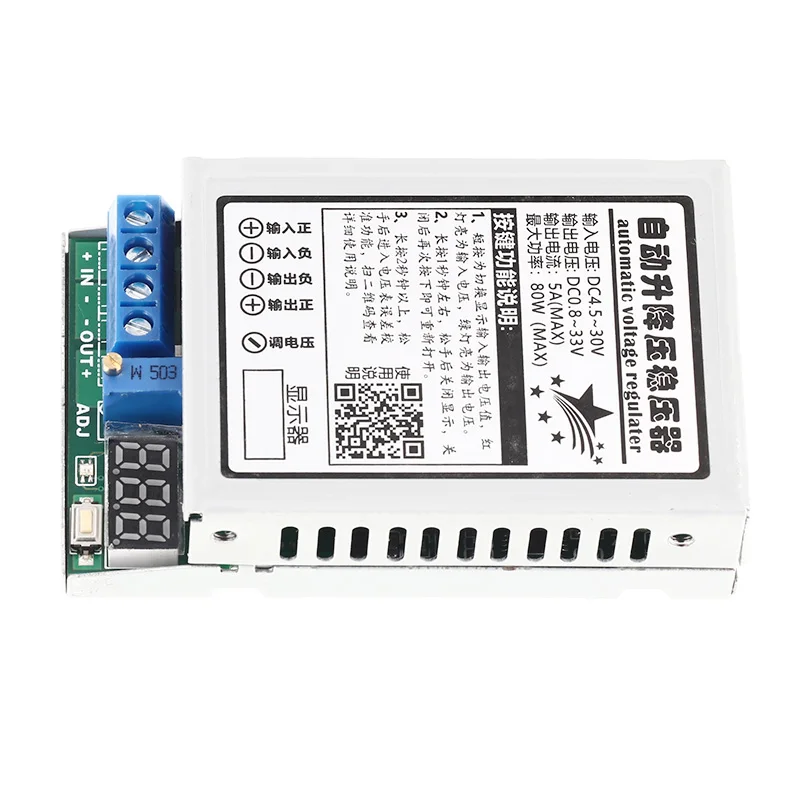 DC-DC автоматический повышающий и понижающий стабилизатор модуля 5A/80W, модуль питания, Прямая поставка
DC-DC автоматический повышающий и понижающий стабилизатор модуля 5A/80W, модуль питания, Прямая поставка