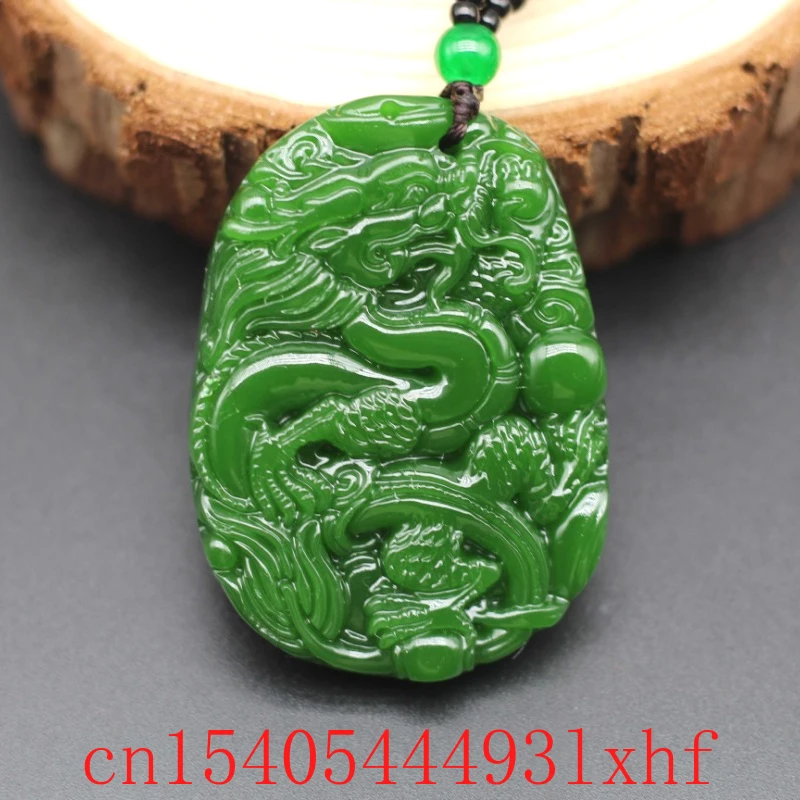 Natural Hetian Green Jade Zodiac Dragon Pendant Necklace Fashion Fine Jewelry Designer Charm Amulet Gifts for Women Men Luxury
Natural Hetian Green Jade Zodiac Dragon Pendant Necklace Fashion Fine Jewelry Designer Charm Amulet Gifts for Women Men Luxury