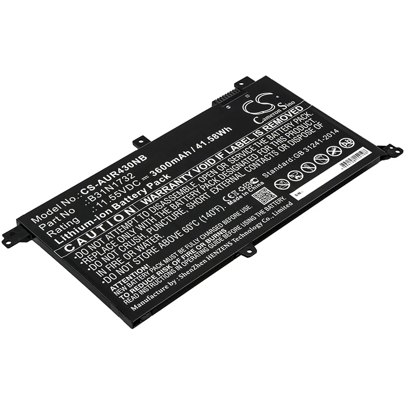 CS Notebook Laptop Battery for Asus S430UF K430UF V430UF S4300UF X430FN V430FA V430FN S430FA S430FA-EB008T Fits 0B200-02960000
CS Notebook Laptop Battery for Asus S430UF K430UF V430UF S4300UF X430FN V430FA V430FN S430FA S430FA-EB008T Fits 0B200-02960000