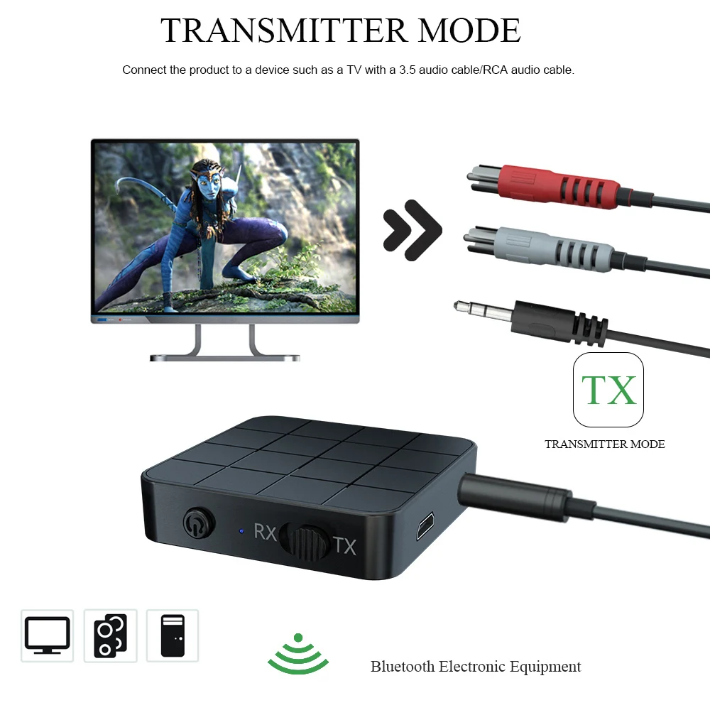 Bluetooth-compatible 5.0 Audio Receiver Transmitter AUX RCA 3.5MM Jack Stereo Music Wireless Adapter USB Dongle for Car TV PC
Bluetooth-compatible 5.0 Audio Receiver Transmitter AUX RCA 3.5MM Jack Stereo Music Wireless Adapter USB Dongle for Car TV PC