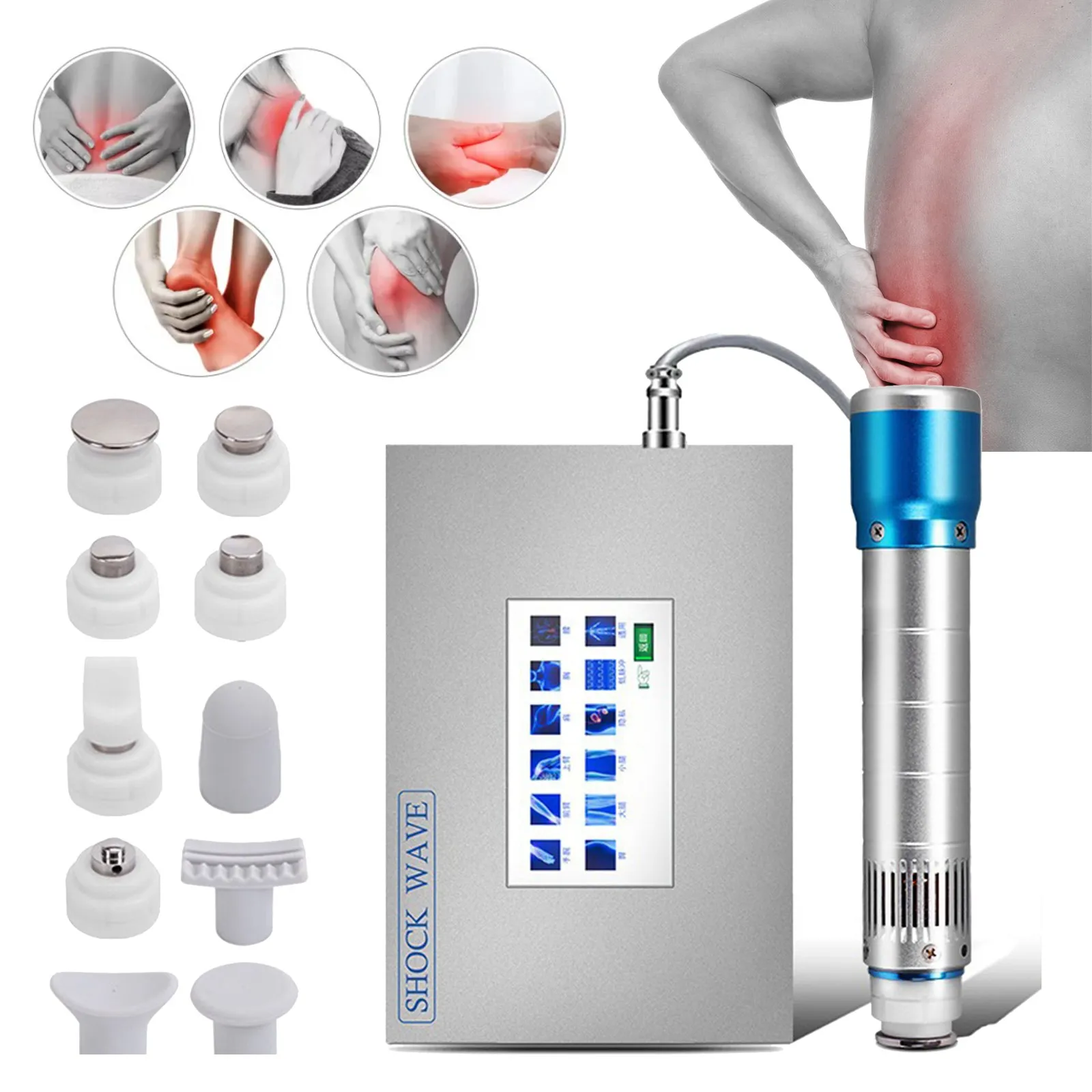 Portable Physical Therapy Equipment ED Electromagnetic Extracorporeal Shock Wave Therapy Machine Pain Relief Body Relax Massager
Portable Physical Therapy Equipment ED Electromagnetic Extracorporeal Shock Wave Therapy Machine Pain Relief Body Relax Massager