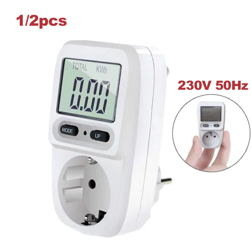 Цифровой измеритель мощности с ЖК-дисплеем, 230-250 В
Цифровой измеритель мощности с ЖК-дисплеем, 230-250 В