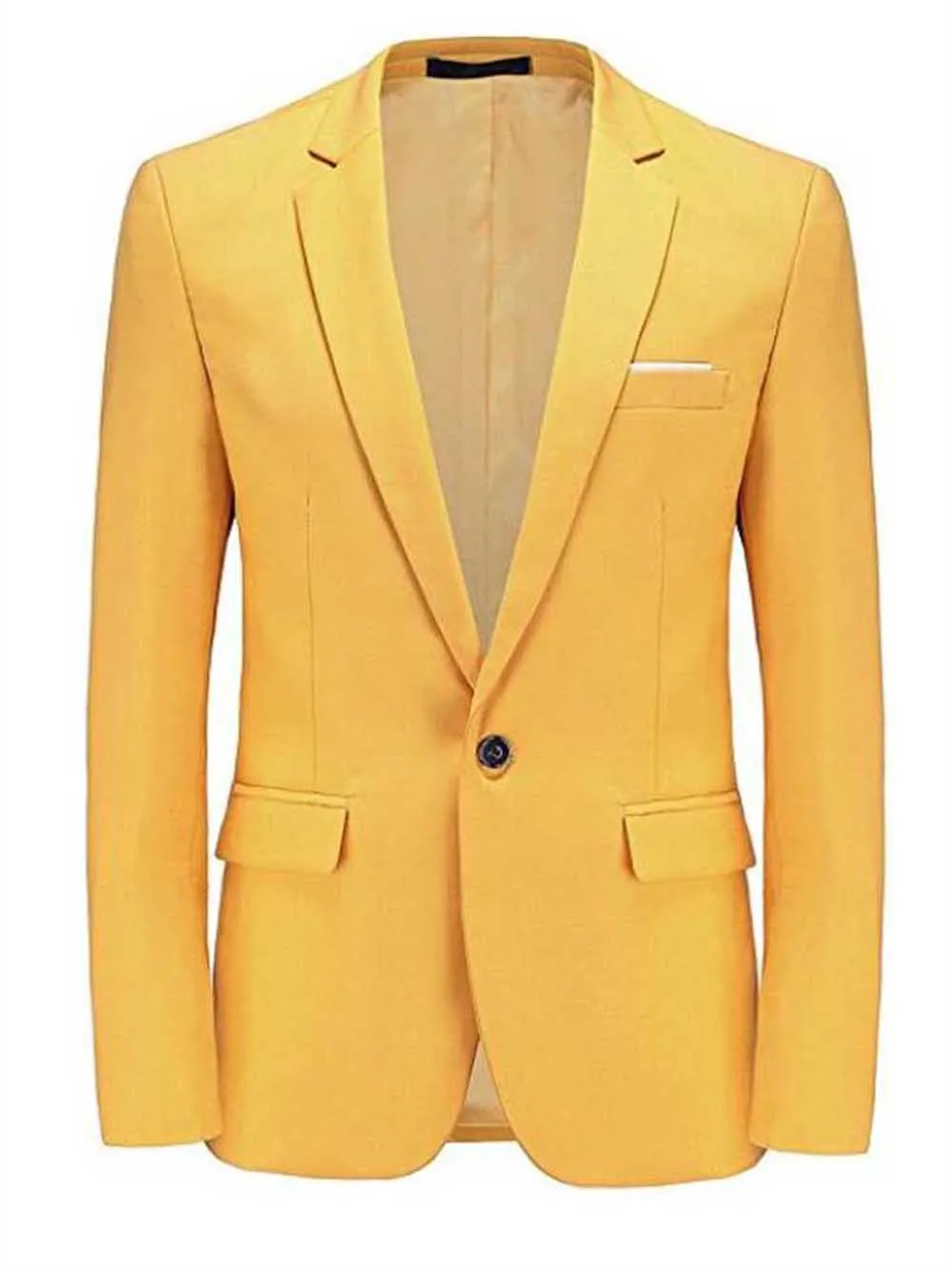 Yellow Men's Suit Jacket Blazer One Button Notched Lapel Men's Jacket Casual Wear Coat Formal Jacket for Evening Prom Party
Yellow Men's Suit Jacket Blazer One Button Notched Lapel Men's Jacket Casual Wear Coat Formal Jacket for Evening Prom Party