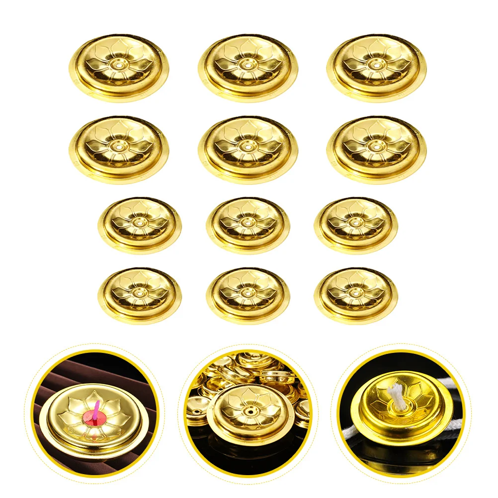 12 Pcs Butter Lamp Oil Float Dinner Table Decor Floating Wick Holder Liquid Holders Alloy Stand
12 Pcs Butter Lamp Oil Float Dinner Table Decor Floating Wick Holder Liquid Holders Alloy Stand