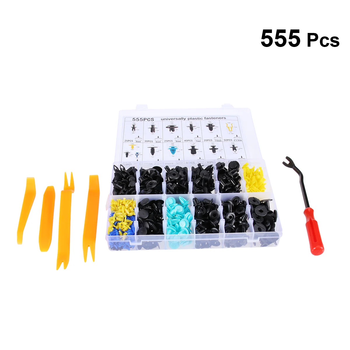 555 Pcs Push Fasteners Automotive Clips Car Body Trim Retainer Bumper Rivets Screws Type Panel Kit Screwdriver Tools Cars
555 Pcs Push Fasteners Automotive Clips Car Body Trim Retainer Bumper Rivets Screws Type Panel Kit Screwdriver Tools Cars