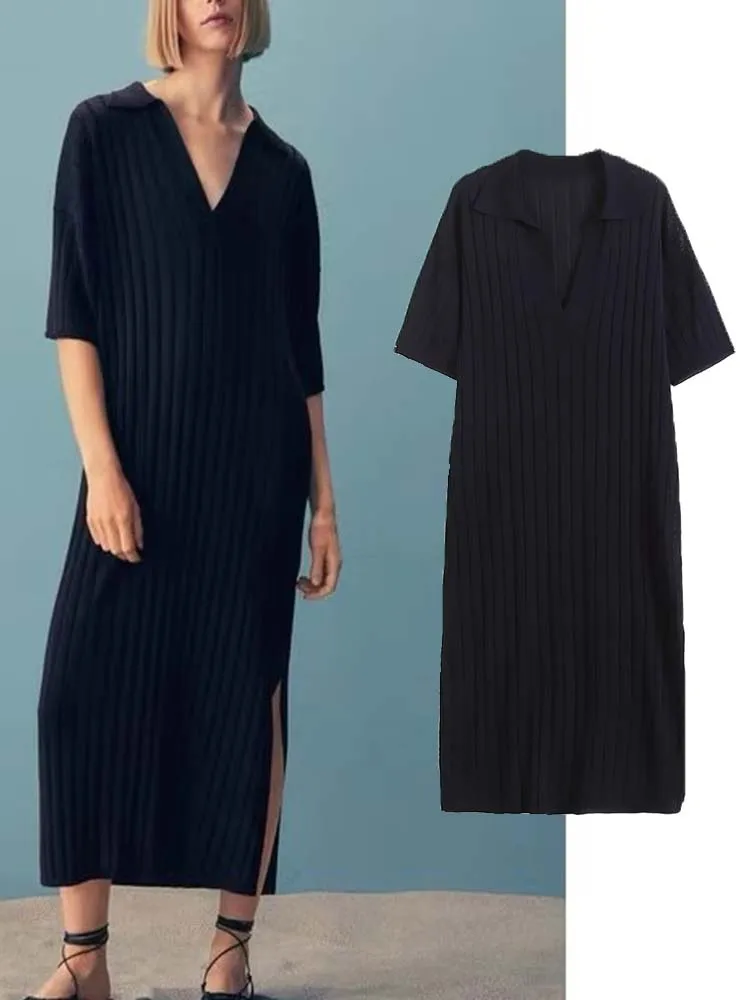 TRAF Elegant Half Sleeve Female Long Dress For Sweater Autumn 2022 New Winter Fashion V-Neck Women Knitted Dress
TRAF Elegant Half Sleeve Female Long Dress For Sweater Autumn 2022 New Winter Fashion V-Neck Women Knitted Dress