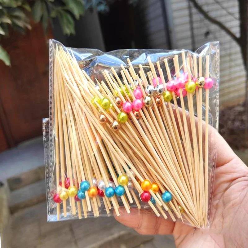 100pcs Food Toothpick Fruit Dessert Buffet Fruit Salad Bamboo Stick Cocktail Toothpicks Cake Sign Wedding Birthday Party Supplie
100pcs Food Toothpick Fruit Dessert Buffet Fruit Salad Bamboo Stick Cocktail Toothpicks Cake Sign Wedding Birthday Party Supplie