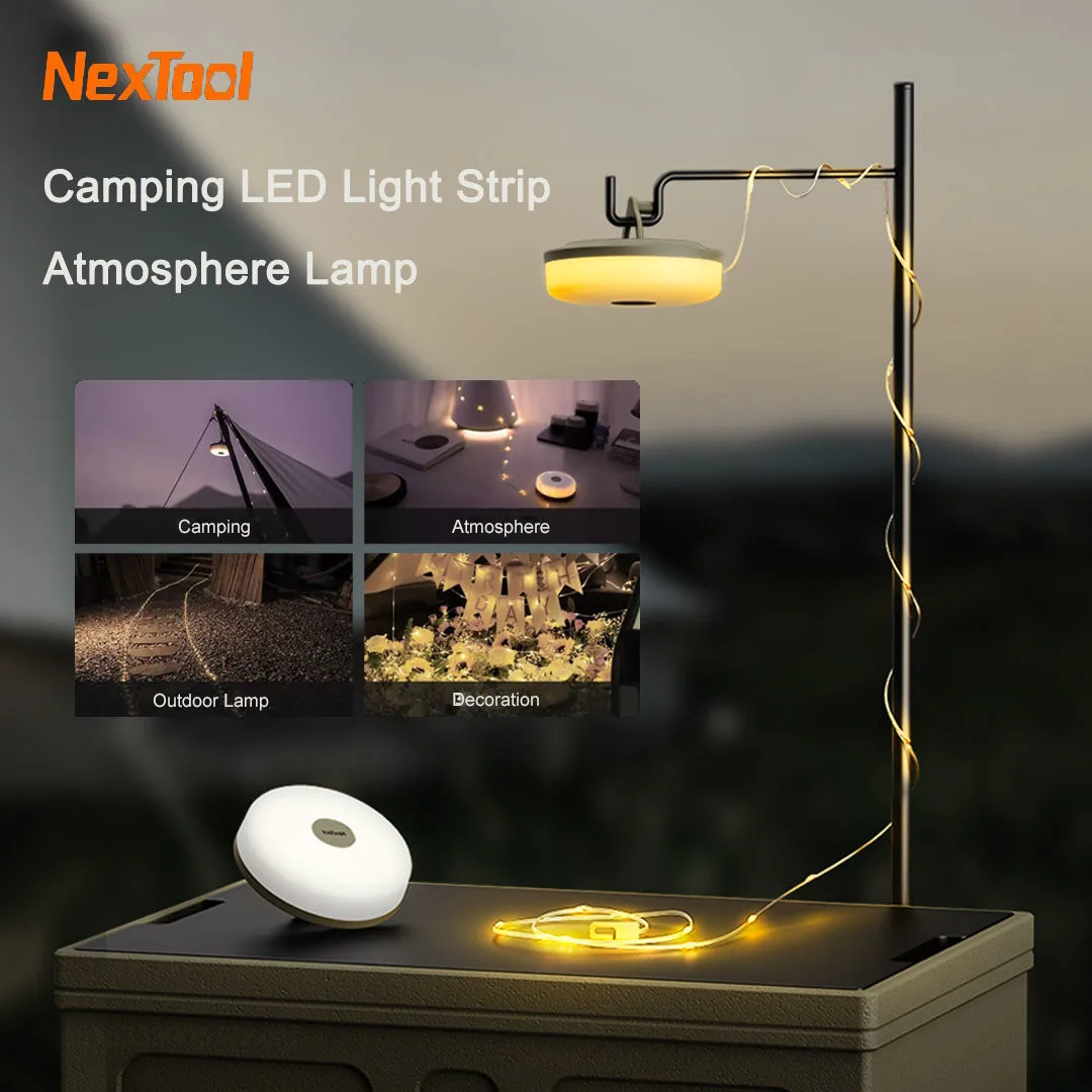 NexTool Camping Lamp Atmosphere 10M Length IPX4 Waterproof Recyclable Light Belt 1800mAh Outdoor Garden Decoration Lamp
NexTool Camping Lamp Atmosphere 10M Length IPX4 Waterproof Recyclable Light Belt 1800mAh Outdoor Garden Decoration Lamp