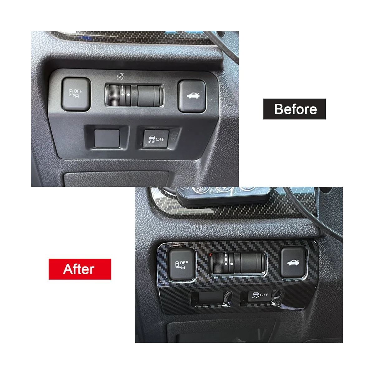Car Interior Carbon Fiber Headlight Adjustment Switch Decoration Cover Trim for Subaru WRX / WRX STI 2015-2020
Car Interior Carbon Fiber Headlight Adjustment Switch Decoration Cover Trim for Subaru WRX / WRX STI 2015-2020