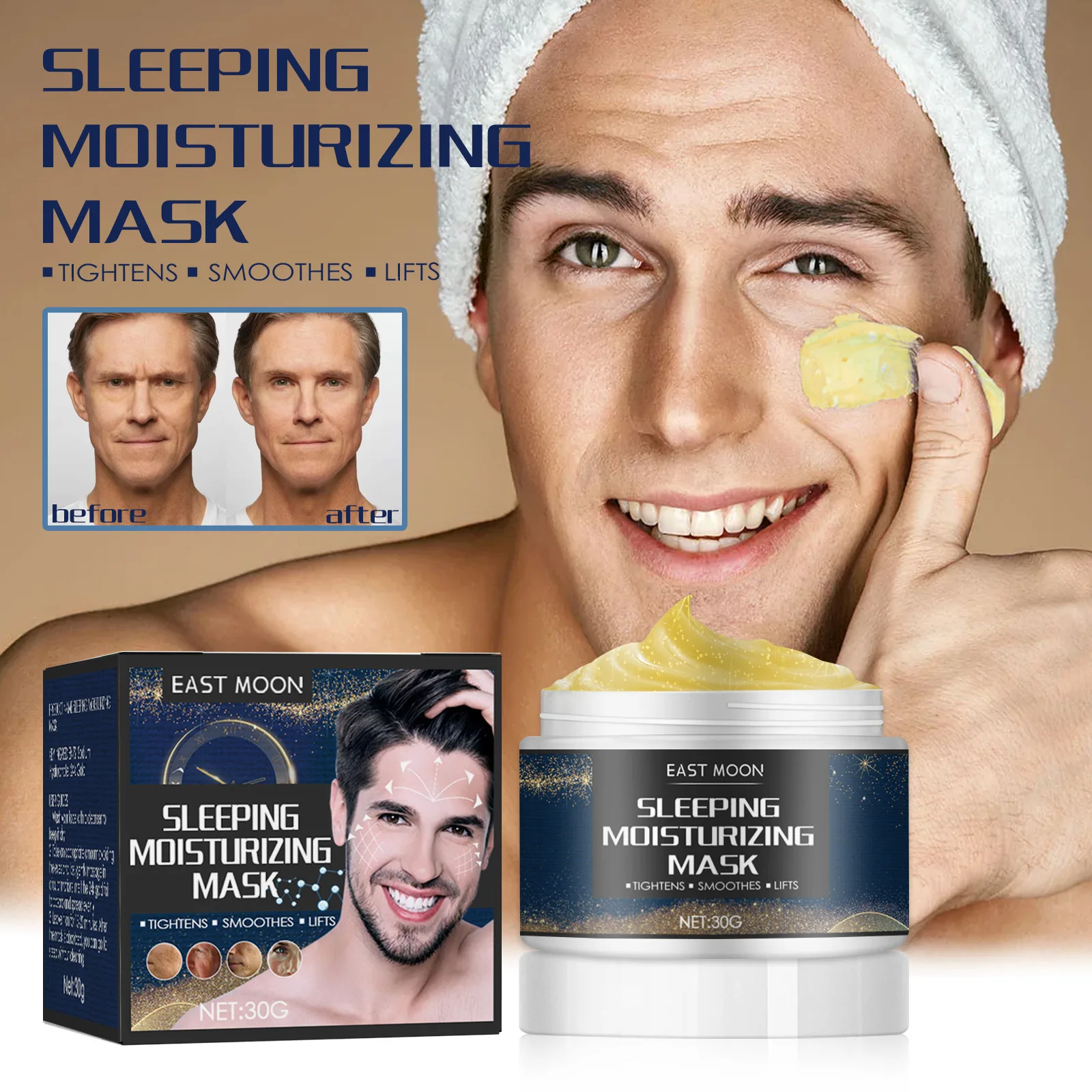 Men's Moisturizing Sleep Mask Smear Mask,Moisturizing, Narrowing Pores, Skincare And Moisturizing
Men's Moisturizing Sleep Mask Smear Mask,Moisturizing, Narrowing Pores, Skincare And Moisturizing