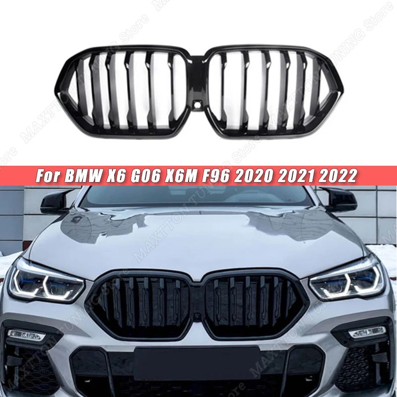 For BMW X6 G06 X6M F96 2020 2021 2022 Car Front Bumper Racing Grill Kidney Grilles Double Slat Grille Car Styling Accessories
For BMW X6 G06 X6M F96 2020 2021 2022 Car Front Bumper Racing Grill Kidney Grilles Double Slat Grille Car Styling Accessories