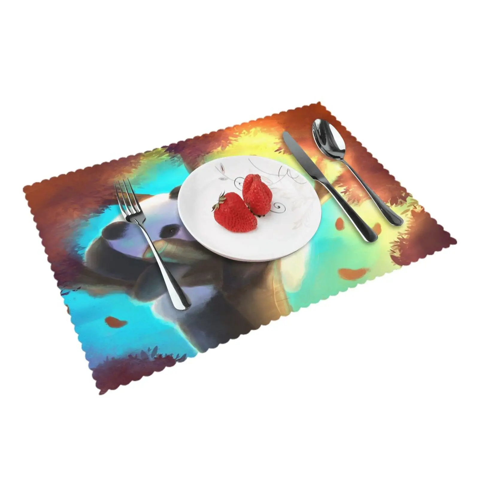Colorful Panda Kitchen Decoration Accessories Table Mats for Dining Table Christmas Polyester Stocked Rectangle 4 Pieces
Colorful Panda Kitchen Decoration Accessories Table Mats for Dining Table Christmas Polyester Stocked Rectangle 4 Pieces