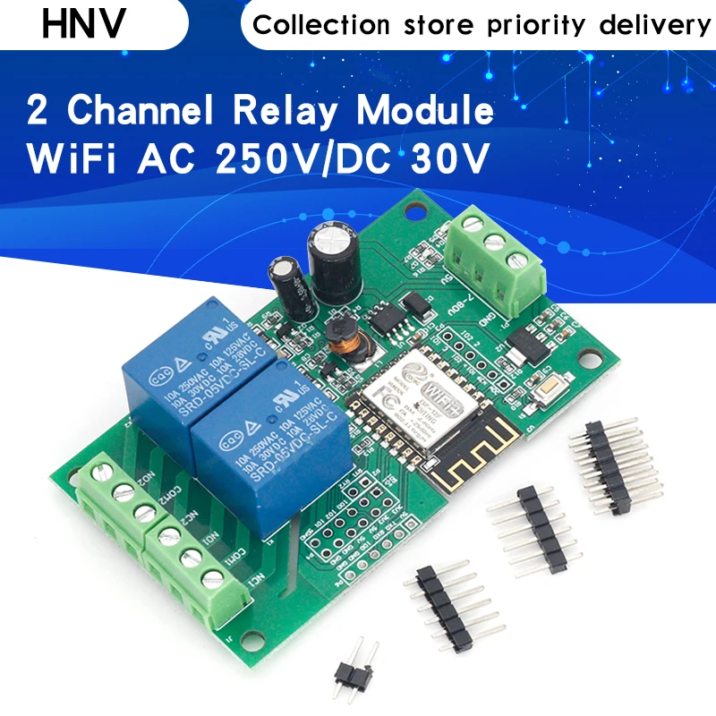 ESP8266 ESP-12F WiFi AC 250V/DC 30V 2-канальный релейный модуль, беспроводная плата разработки для Arduino Smart Home
ESP8266 ESP-12F WiFi AC 250V/DC 30V 2-канальный релейный модуль, беспроводная плата разработки для Arduino Smart Home