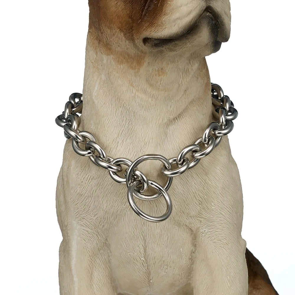 26INCH 13mm Strong Silver Color Stainless Steel Miami Slip Dog Collar Metal Dogs Training Link Chain Collars for Large Dogs
26INCH 13mm Strong Silver Color Stainless Steel Miami Slip Dog Collar Metal Dogs Training Link Chain Collars for Large Dogs