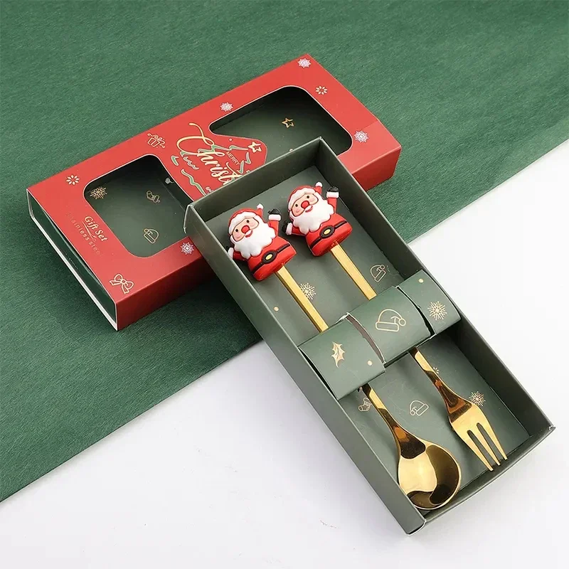 2PCS Stainless Steel Coffee Spoon Creative Christmas Dessert Spoon Cake Fork Cartoon Elk Spoon Fork Gift Box
2PCS Stainless Steel Coffee Spoon Creative Christmas Dessert Spoon Cake Fork Cartoon Elk Spoon Fork Gift Box