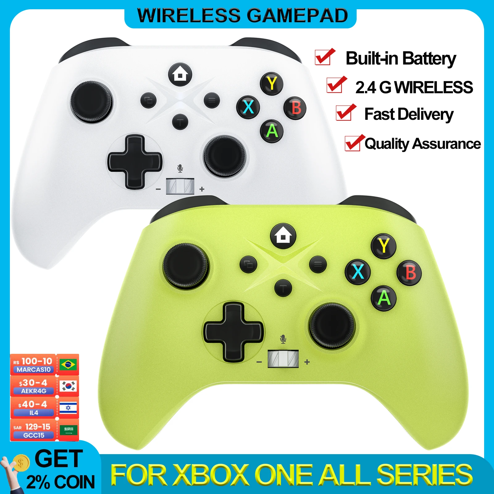 PC Controller For Xbox One S/ X Compatible Windows Wireless Gamepad Add Turbo Keys 6-Axis Vibration Support Steam Platform Game 
PC Controller For Xbox One S/ X Compatible Windows Wireless Gamepad Add Turbo Keys 6-Axis Vibration Support Steam Platform Game