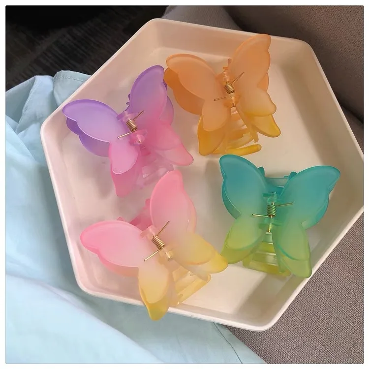 Acetate Hair Claw Fashion Sweet Fairy Butterfly Hairpin Clip Gradient Colored Styling Tools Barrettes for Women Hair Accessories 
Acetate Hair Claw Fashion Sweet Fairy Butterfly Hairpin Clip Gradient Colored Styling Tools Barrettes for Women Hair Accessories