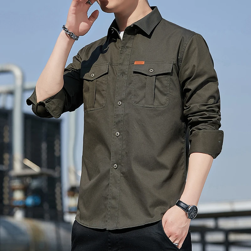 2023 Men's Square Collar Casual Shirt Classic 100% Cotton All-match Chest Two Pockets Shirts Male Spring Breathable Long Sleeve
2023 Men's Square Collar Casual Shirt Classic 100% Cotton All-match Chest Two Pockets Shirts Male Spring Breathable Long Sleeve