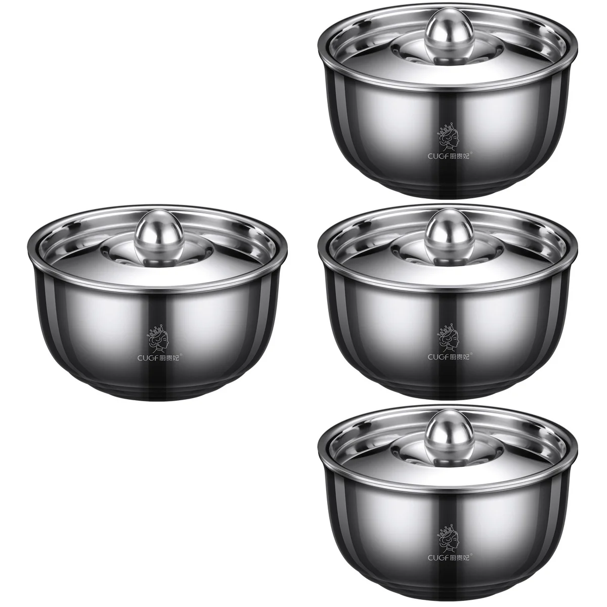 4 Sets Home Stainless Steel Multi-function Stew Bowl Kitchen Accessory Cubilose Bowl for Restaurant Home Daily
4 Sets Home Stainless Steel Multi-function Stew Bowl Kitchen Accessory Cubilose Bowl for Restaurant Home Daily