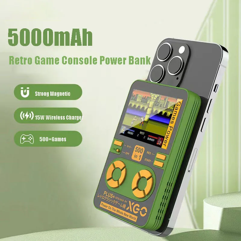 5000mAhCreative Retro Game Console Power Bank Fast Charging Macsafe Wireless Mobile Power Supply for iPhone1514 Portable Charger
5000mAhCreative Retro Game Console Power Bank Fast Charging Macsafe Wireless Mobile Power Supply for iPhone1514 Portable Charger