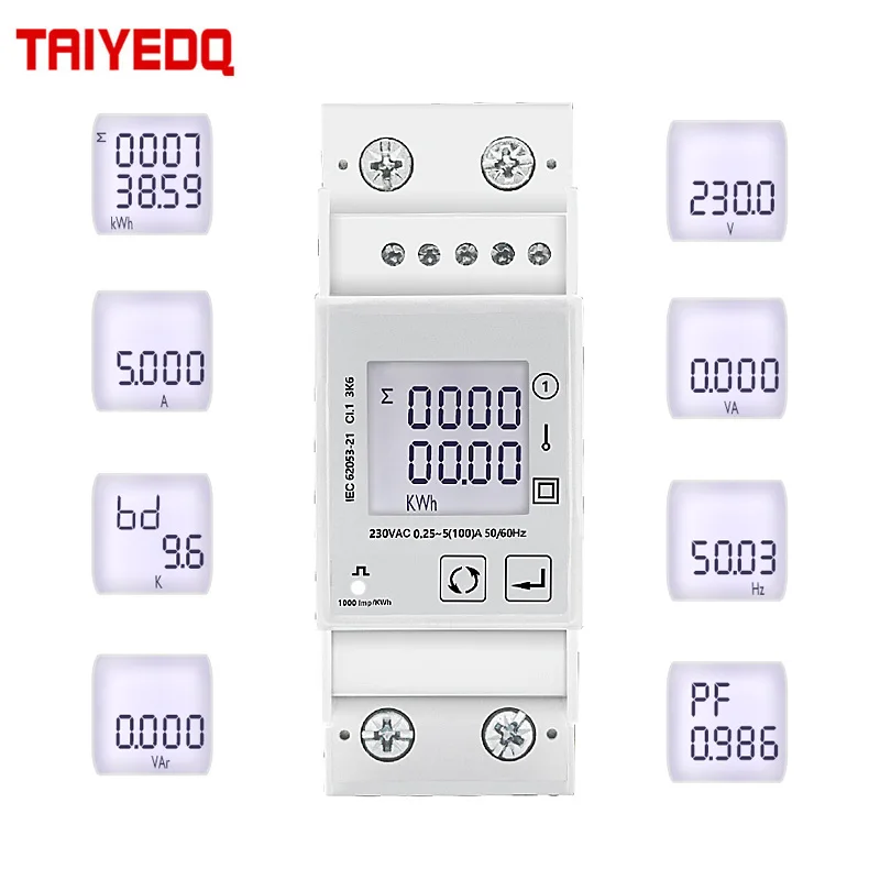 Однофазный одноимпульсный выход SDM Modbus 230 В Многофункциональный счетчик электроэнергии с RS485 K W VA A V KWH 45-65Hz
Однофазный одноимпульсный выход SDM Modbus 230 В Многофункциональный счетчик электроэнергии с RS485 K W VA A V KWH 45-65Hz