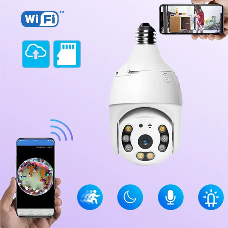1080P Wireless Surveillance Camera Auto Tracking IP Camera Wifi PTZ Night Vision CCTV Camera Security Baby Monitor E27 Interface
1080P Wireless Surveillance Camera Auto Tracking IP Camera Wifi PTZ Night Vision CCTV Camera Security Baby Monitor E27 Interface