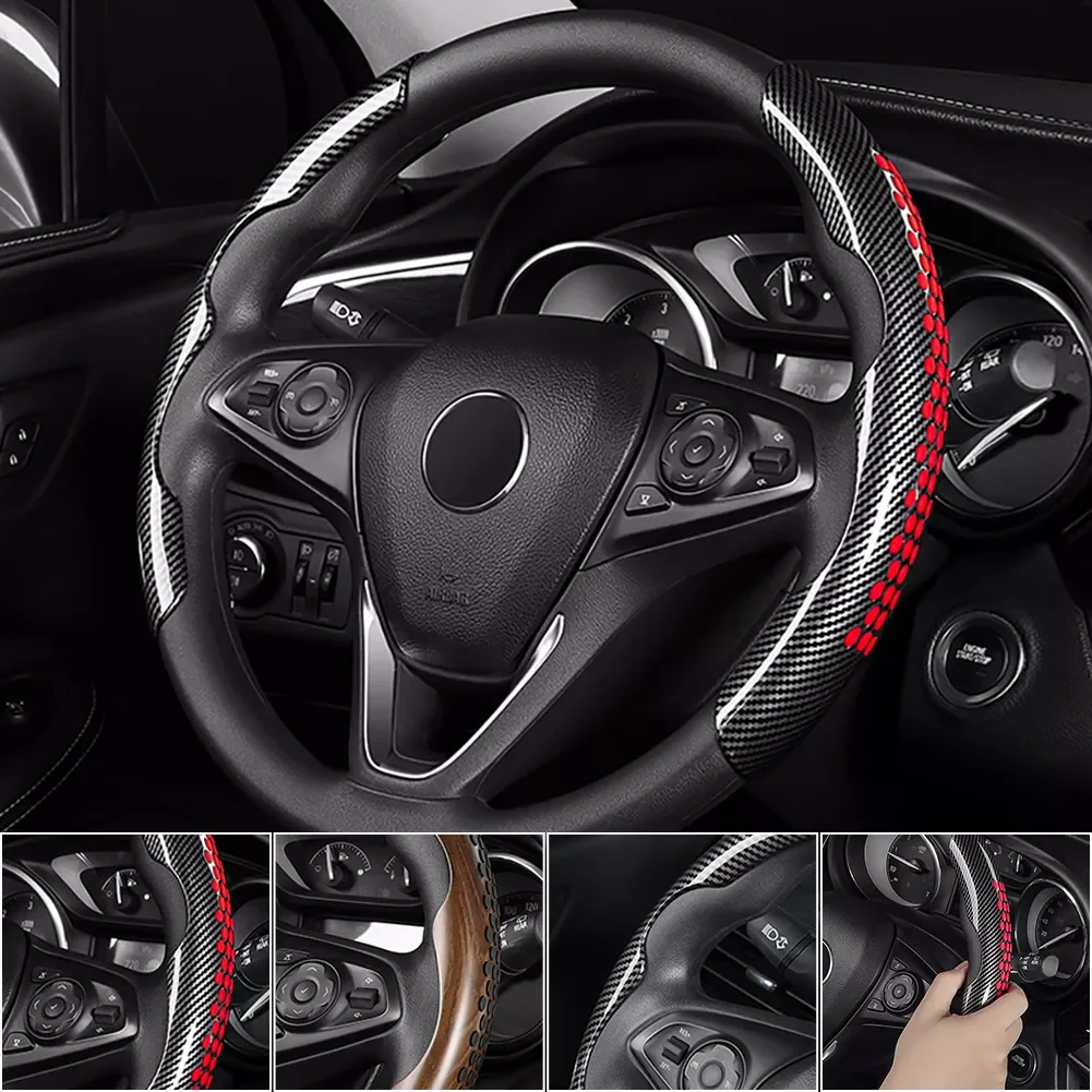 Universal Car Steering Wheel Cover Anti-slip Steering Boost Cover Carbon Fiber ABS Styling Interior Parts Accessories
Universal Car Steering Wheel Cover Anti-slip Steering Boost Cover Carbon Fiber ABS Styling Interior Parts Accessories
