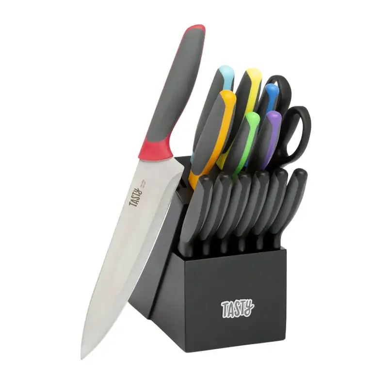 Piece Stainless Steel Block Knife Cutlery Set, Multicolor Travel silverware set Kitchen cutlery Plastic plates reusable Cucharas
Piece Stainless Steel Block Knife Cutlery Set, Multicolor Travel silverware set Kitchen cutlery Plastic plates reusable Cucharas