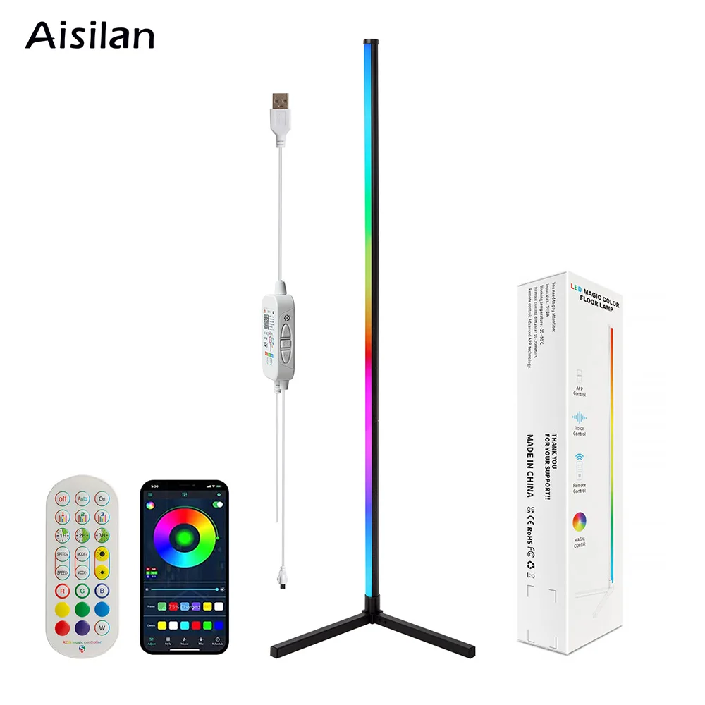 Aisilan RGB LED Floor Lamp,APP Remote Voice Control Corner Lamp Interior Atmospheric Standing Lamp for Living Room Game Bedroom
Aisilan RGB LED Floor Lamp,APP Remote Voice Control Corner Lamp Interior Atmospheric Standing Lamp for Living Room Game Bedroom