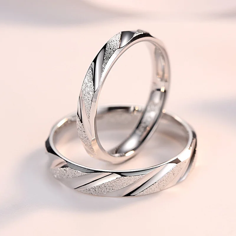 Парное кольцо из стерлингового серебра 925 пробы для влюбленных элегантное