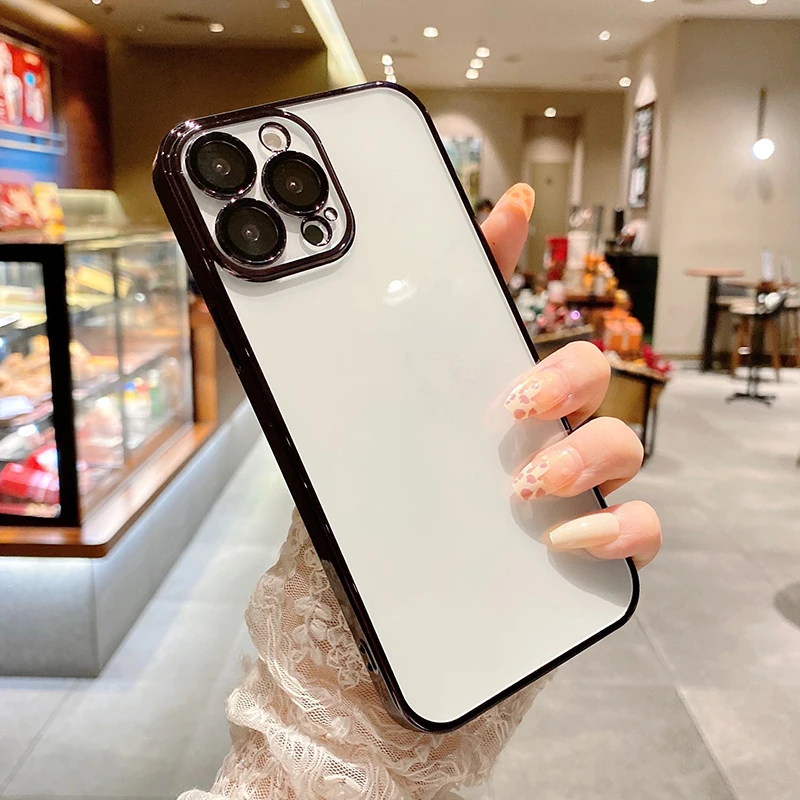 Luxury Plating Clear Silicone Case For iPhone 14 13 12 Pro Max Camera Lens Glass Protective Cover For iPhone 14Max 13ProMax Case
Luxury Plating Clear Silicone Case For iPhone 14 13 12 Pro Max Camera Lens Glass Protective Cover For iPhone 14Max 13ProMax Case