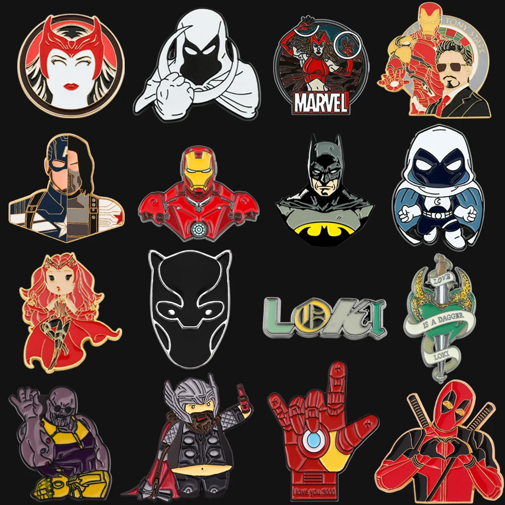 Disney Marve Collection Cartoon Pin Superhero Iron Man Captain America Lapel Pins Badge For Backpack Accessories Jewelry Gift
Disney Marve Collection Cartoon Pin Superhero Iron Man Captain America Lapel Pins Badge For Backpack Accessories Jewelry Gift