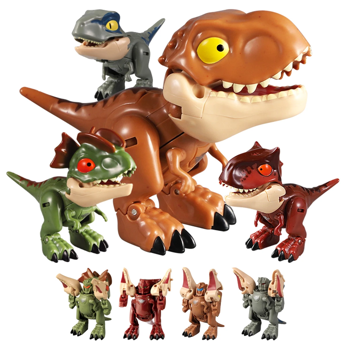 4pcs 2 in 1 Dinosaur Robot Transforming Toys Funny and Puzzle Dinosaur Robot Safe Transforming Dinosaur Gift for Boys and Girls
4pcs 2 in 1 Dinosaur Robot Transforming Toys Funny and Puzzle Dinosaur Robot Safe Transforming Dinosaur Gift for Boys and Girls