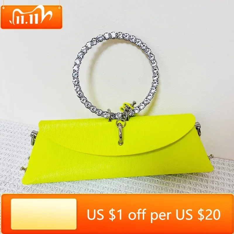 Luxury Designer Handbags for Women 2023 Rhinestones Clutch Bag with Metal Ring Handle Lady Chain PU Leather Shoulder Bags
Luxury Designer Handbags for Women 2023 Rhinestones Clutch Bag with Metal Ring Handle Lady Chain PU Leather Shoulder Bags