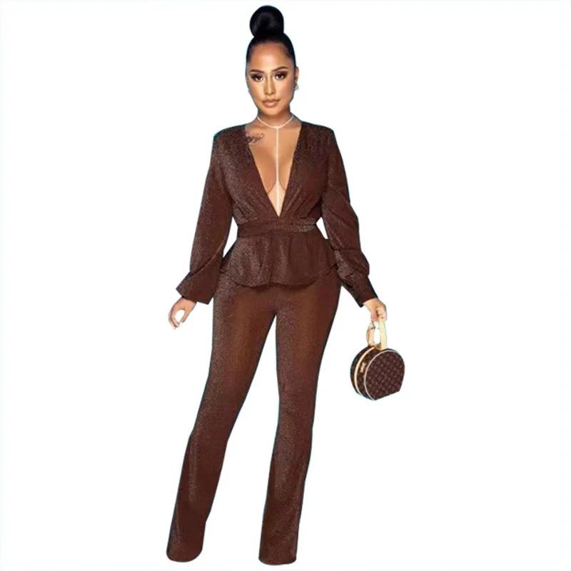 Znaiml 2022 Two Pieces Set for Women Matching Sets Glitter Elegant Ruffles New Crop Top Pants Suit Sexy Party Club Outfits
Znaiml 2022 Two Pieces Set for Women Matching Sets Glitter Elegant Ruffles New Crop Top Pants Suit Sexy Party Club Outfits