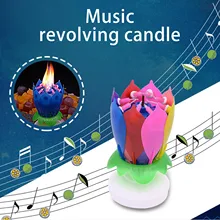 Flower Candle LED Festive Electric Flower Candles Visual Effect Solid Paraffin Unique Creative