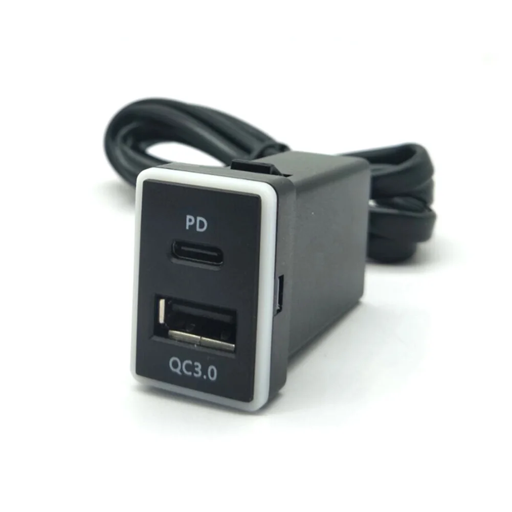 Car Charger Super Fast Charging Dual USB Output USB + Type-C Charger For Toyota Brand New Car Charger Auto Electronics Parts
Car Charger Super Fast Charging Dual USB Output USB + Type-C Charger For Toyota Brand New Car Charger Auto Electronics Parts
