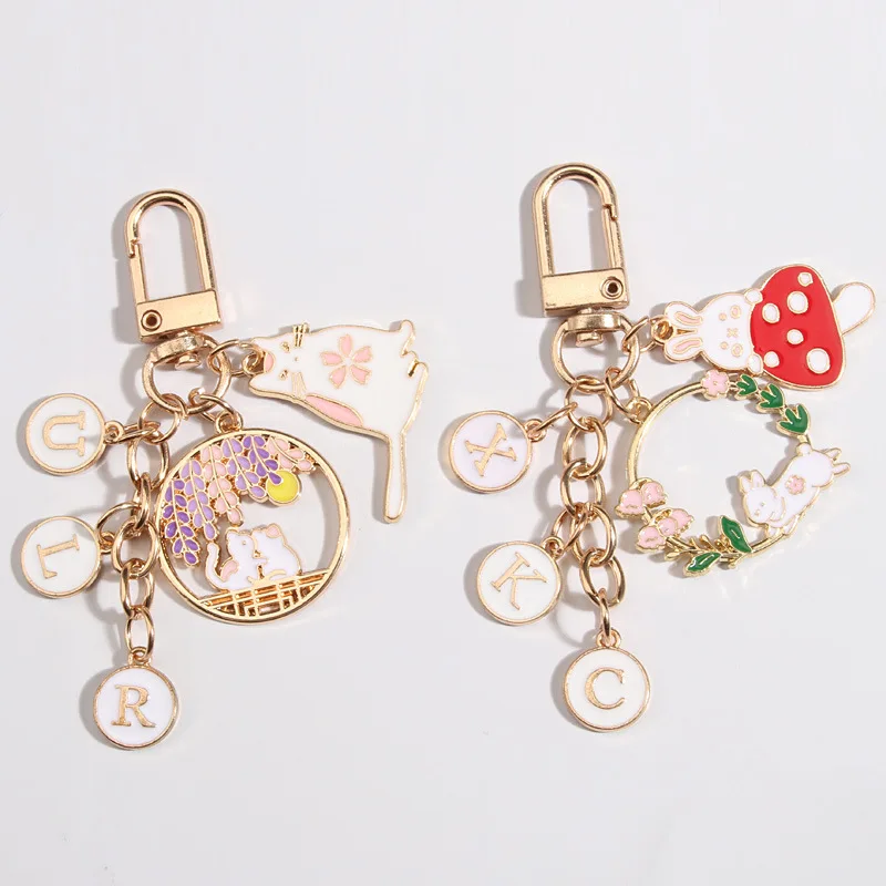 Cute Keychain Flower Cat Rabbit Key Ring for Women School Bag Accessories Headphone Cover Keyring Gift
Cute Keychain Flower Cat Rabbit Key Ring for Women School Bag Accessories Headphone Cover Keyring Gift