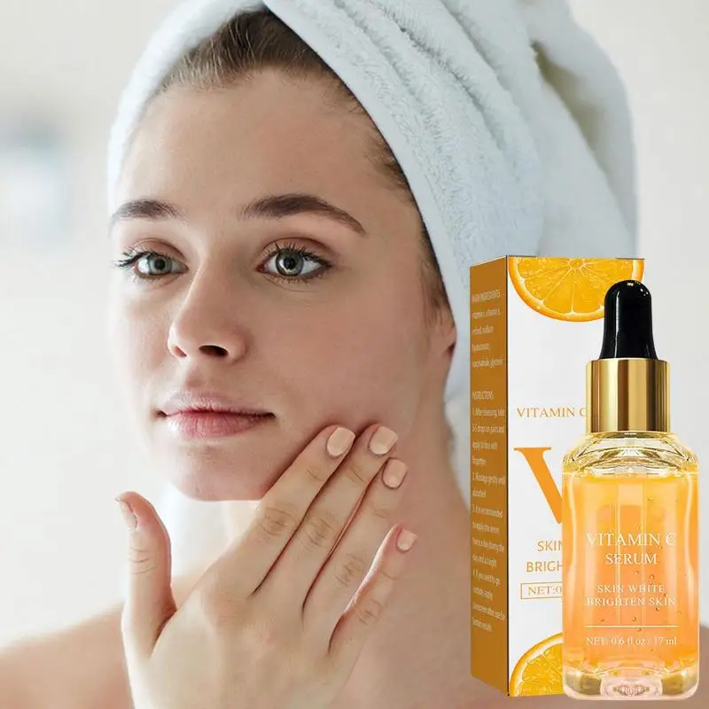 

Vitamin C Face Moisturizing Serum 17ml Skin Whitening Hydrating Dark Spot Anti Wrinkle Non Greasy Essential Oil Face Essence