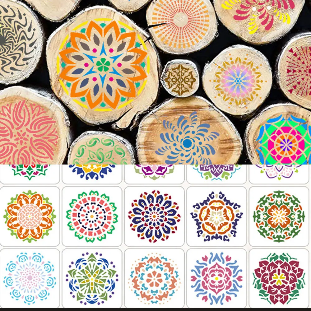 9x9cm 56pcs Mandala Painting Templates Stencils For DIY Rock Scrapbook Coloring Embossing Album Decorative Reusable and Washable
9x9cm 56pcs Mandala Painting Templates Stencils For DIY Rock Scrapbook Coloring Embossing Album Decorative Reusable and Washable