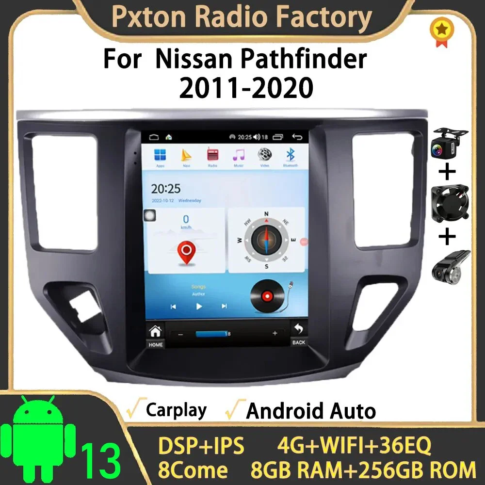 

Pxton 9.7 Inch For Nissan Pathfinder 2011-2020 Car Radio Android 13 Multimedia Video Player Stereo Carplay Auto GPS 4G WIFI