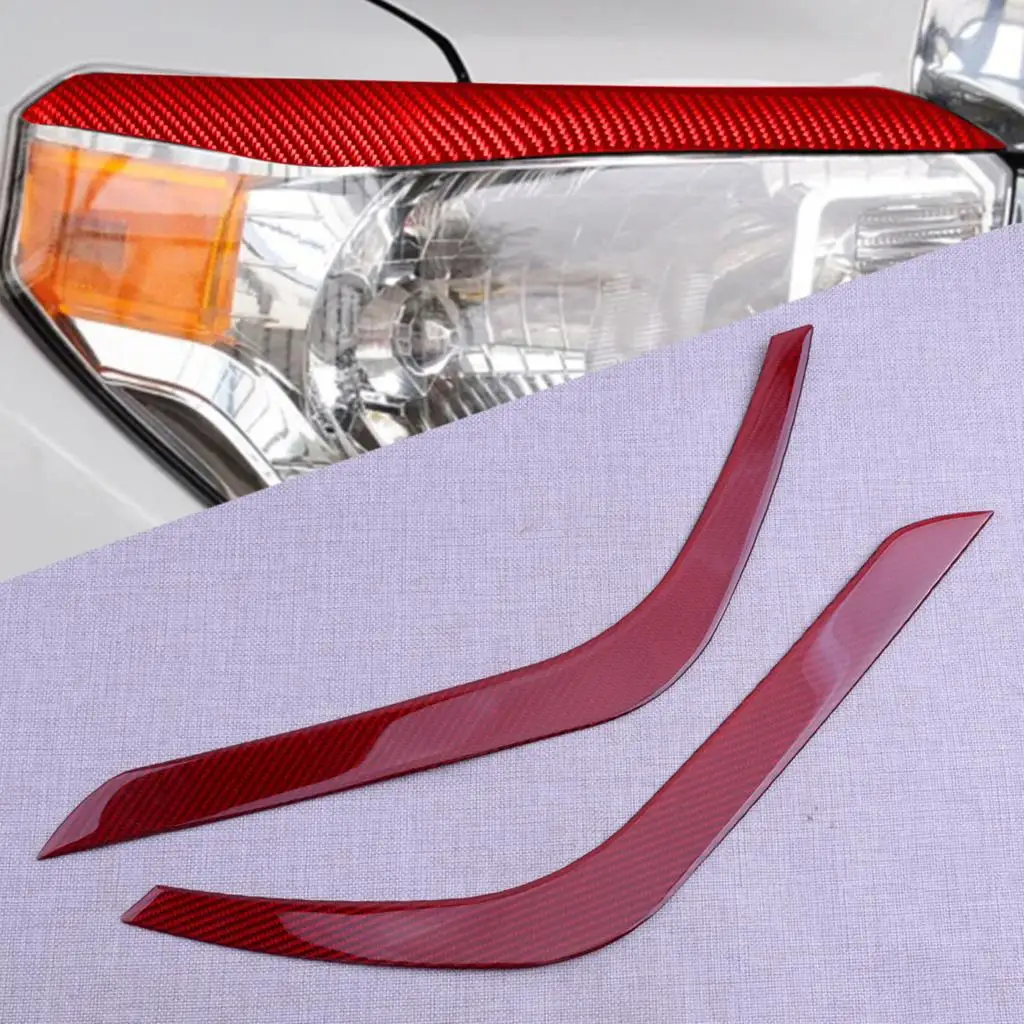 2Pcs Car Front Left Right Headlight Eyelid Eyebrow Cover Trim Red Carbon Fiber Fit for Toyota Tundra 2014 2015 2016 2017 2018
2Pcs Car Front Left Right Headlight Eyelid Eyebrow Cover Trim Red Carbon Fiber Fit for Toyota Tundra 2014 2015 2016 2017 2018